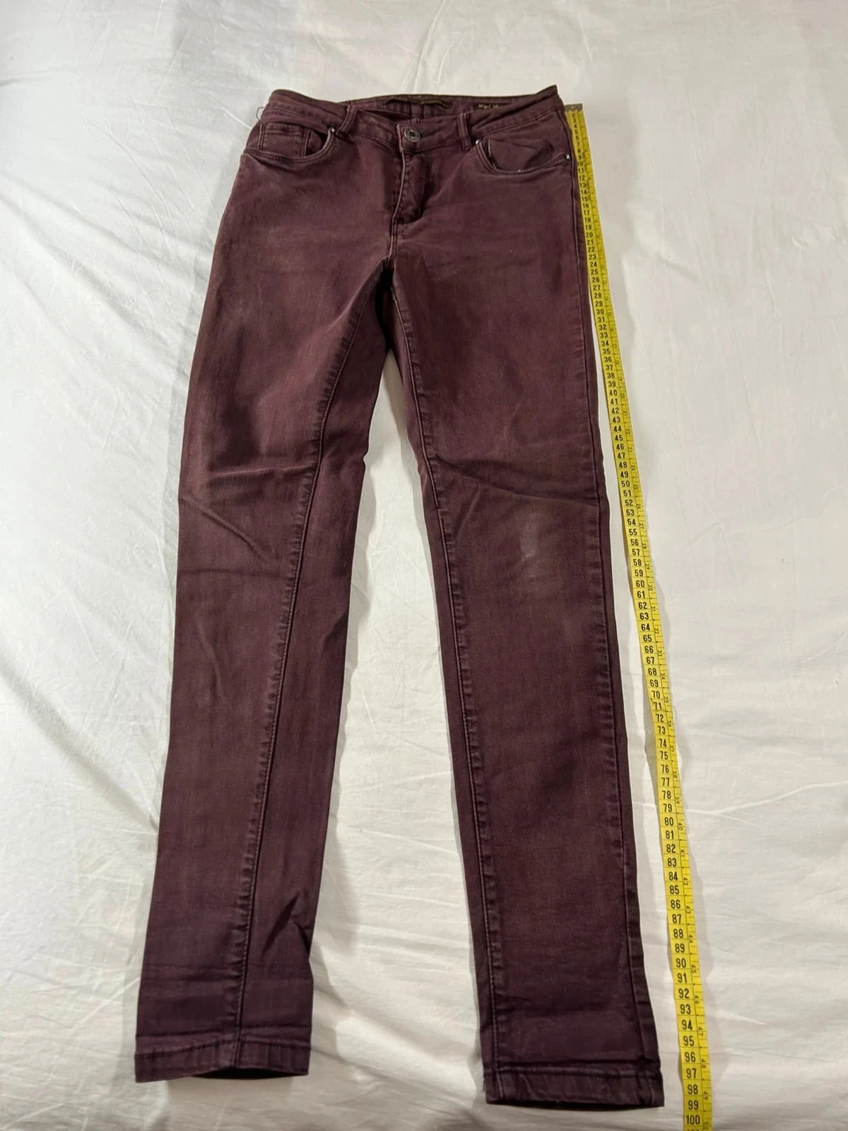 Rode wijnrode vintage hoge taille jeans van Vs. Miss – photo 2